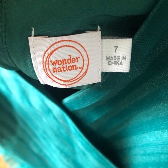 Wonder Nation Green tulle dress in size 7 - Picture 7 of 8